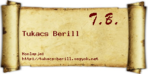 Tukacs Berill névjegykártya